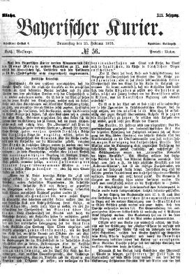 Bayerischer Kurier Donnerstag 25. Februar 1875