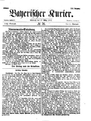 Bayerischer Kurier Mittwoch 17. März 1875