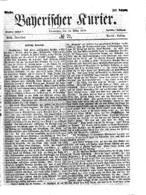 Bayerischer Kurier Donnerstag 18. März 1875