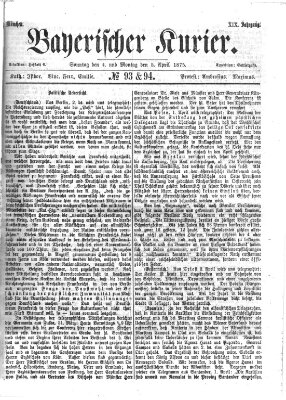 Bayerischer Kurier Montag 5. April 1875