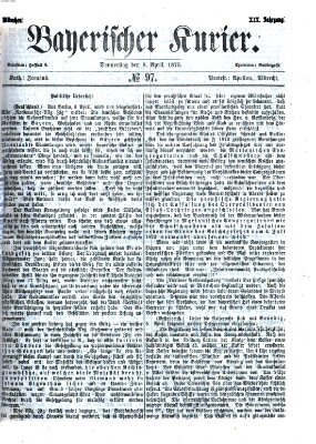 Bayerischer Kurier Donnerstag 8. April 1875