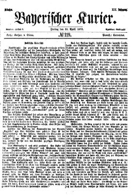 Bayerischer Kurier Freitag 30. April 1875