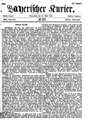 Bayerischer Kurier Donnerstag 20. Mai 1875