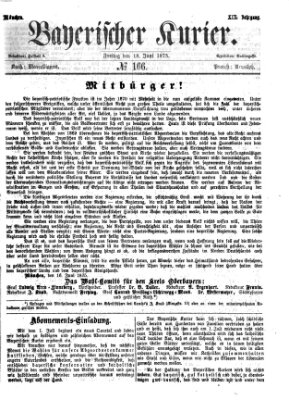 Bayerischer Kurier Freitag 18. Juni 1875