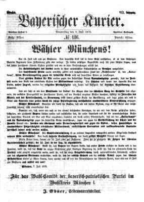 Bayerischer Kurier Donnerstag 8. Juli 1875