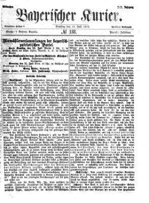 Bayerischer Kurier Samstag 10. Juli 1875