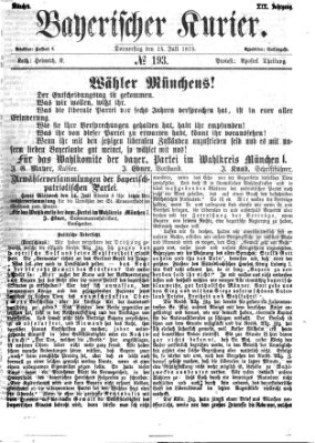 Bayerischer Kurier Donnerstag 15. Juli 1875