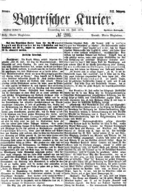 Bayerischer Kurier Donnerstag 22. Juli 1875