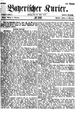 Bayerischer Kurier Freitag 30. Juli 1875