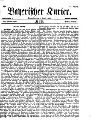 Bayerischer Kurier Donnerstag 5. August 1875