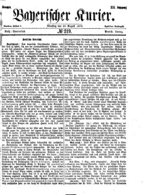 Bayerischer Kurier Dienstag 10. August 1875