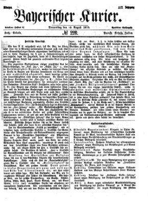 Bayerischer Kurier Donnerstag 19. August 1875