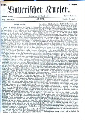 Bayerischer Kurier Freitag 20. August 1875