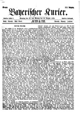 Bayerischer Kurier Montag 23. August 1875