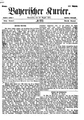 Bayerischer Kurier Donnerstag 26. August 1875