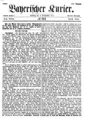 Bayerischer Kurier Samstag 4. September 1875