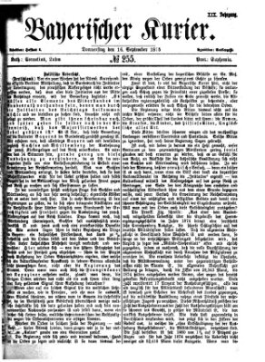 Bayerischer Kurier Donnerstag 16. September 1875