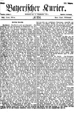 Bayerischer Kurier Mittwoch 15. September 1875