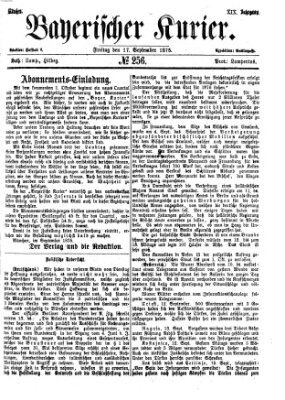 Bayerischer Kurier Freitag 17. September 1875