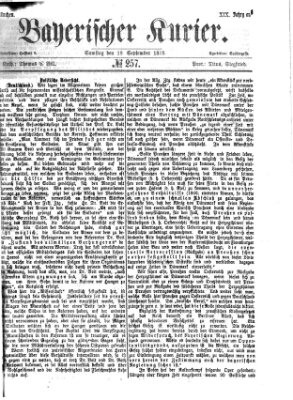 Bayerischer Kurier Samstag 18. September 1875