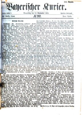 Bayerischer Kurier Donnerstag 23. September 1875