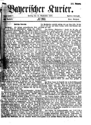 Bayerischer Kurier Freitag 24. September 1875