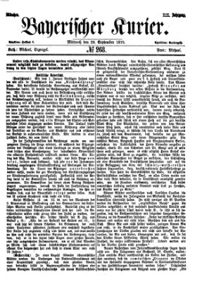 Bayerischer Kurier Mittwoch 29. September 1875