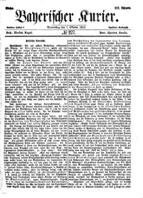 Bayerischer Kurier Donnerstag 7. Oktober 1875