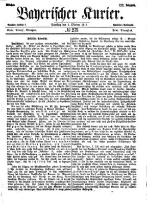 Bayerischer Kurier Samstag 9. Oktober 1875