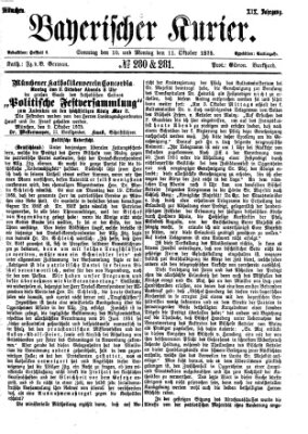 Bayerischer Kurier Montag 11. Oktober 1875