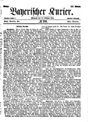 Bayerischer Kurier Mittwoch 20. Oktober 1875