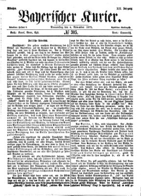 Bayerischer Kurier Donnerstag 4. November 1875