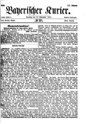 Bayerischer Kurier Samstag 20. November 1875