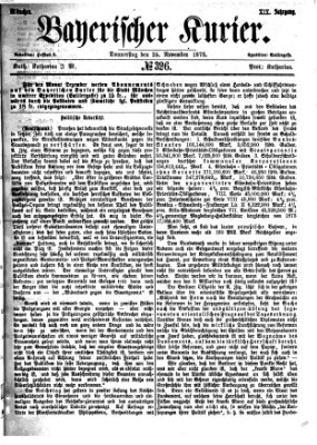 Bayerischer Kurier Donnerstag 25. November 1875