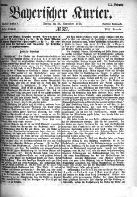 Bayerischer Kurier Freitag 26. November 1875