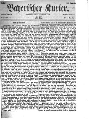 Bayerischer Kurier Donnerstag 2. Dezember 1875