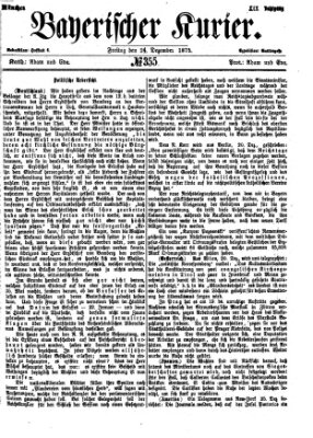 Bayerischer Kurier Freitag 24. Dezember 1875