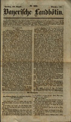 Bayerische Landbötin Dienstag 24. August 1858