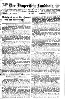 Der Bayerische Landbote Mittwoch 7. April 1875