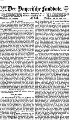Der Bayerische Landbote Dienstag 22. Juni 1875