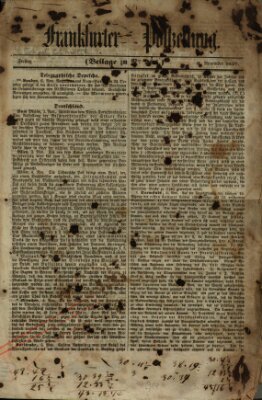 Frankfurter Postzeitung (Frankfurter Ober-Post-Amts-Zeitung) Freitag 6. November 1857