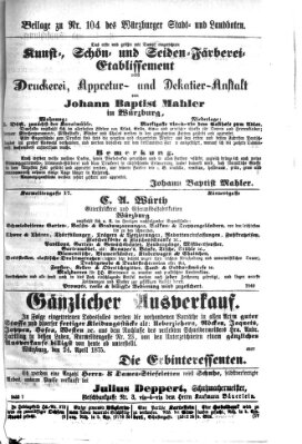 Würzburger Stadt- und Landbote Samstag 1. Mai 1875