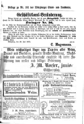 Würzburger Stadt- und Landbote Samstag 31. Juli 1875