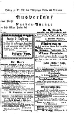 Würzburger Stadt- und Landbote Montag 23. August 1875