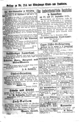 Würzburger Stadt- und Landbote Mittwoch 8. September 1875