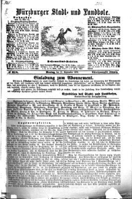 Würzburger Stadt- und Landbote Montag 13. September 1875