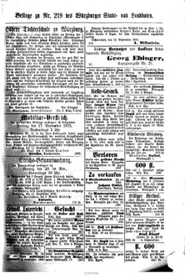 Würzburger Stadt- und Landbote Dienstag 14. September 1875