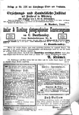 Würzburger Stadt- und Landbote Mittwoch 22. September 1875