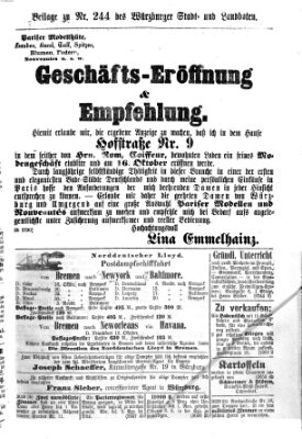 Würzburger Stadt- und Landbote Mittwoch 13. Oktober 1875