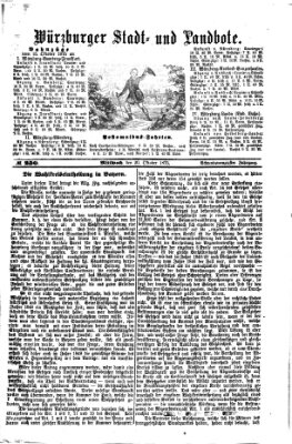 Würzburger Stadt- und Landbote Mittwoch 20. Oktober 1875